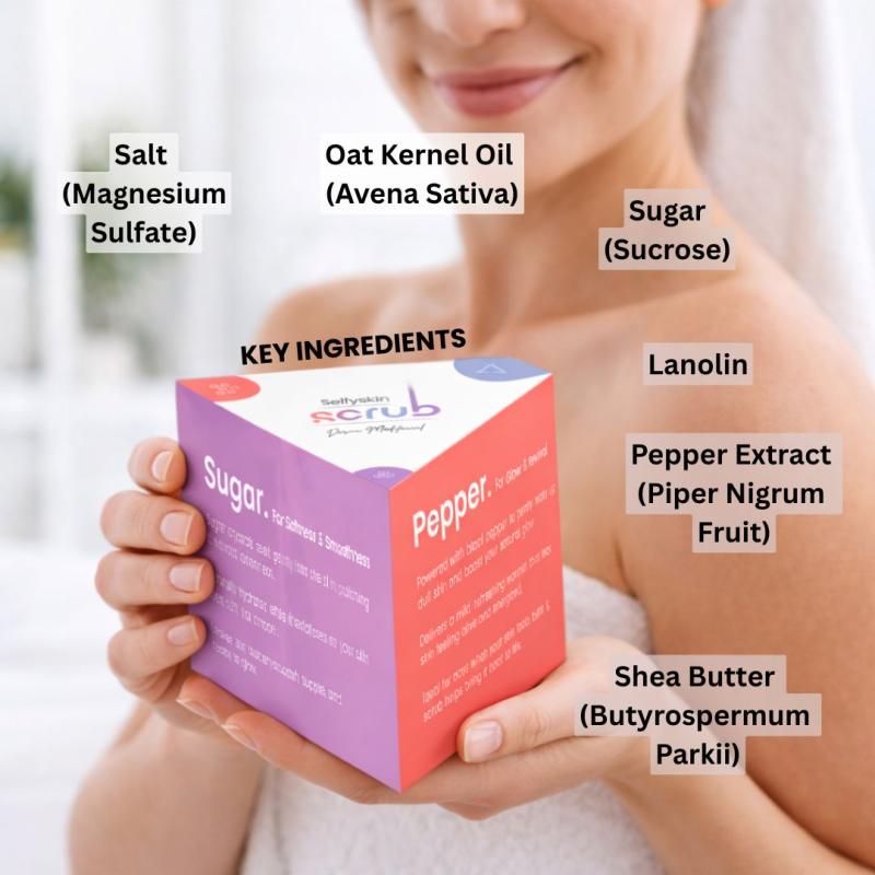 SelfySkin Scrub ??? Derma Medifacial (Salt ??? Pepper ??? Sugar)